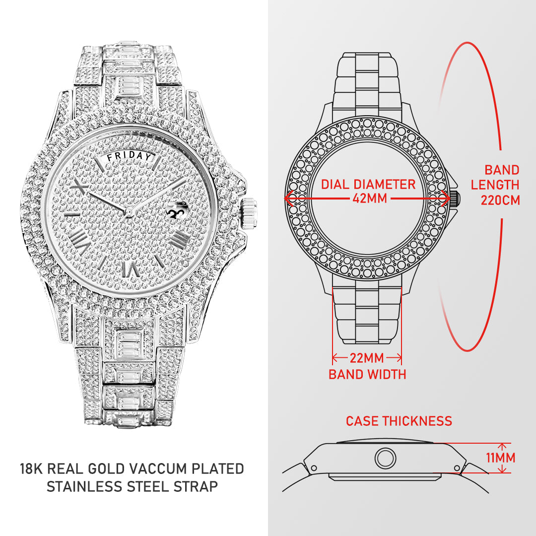Lux Men's Boss Diamond Watch